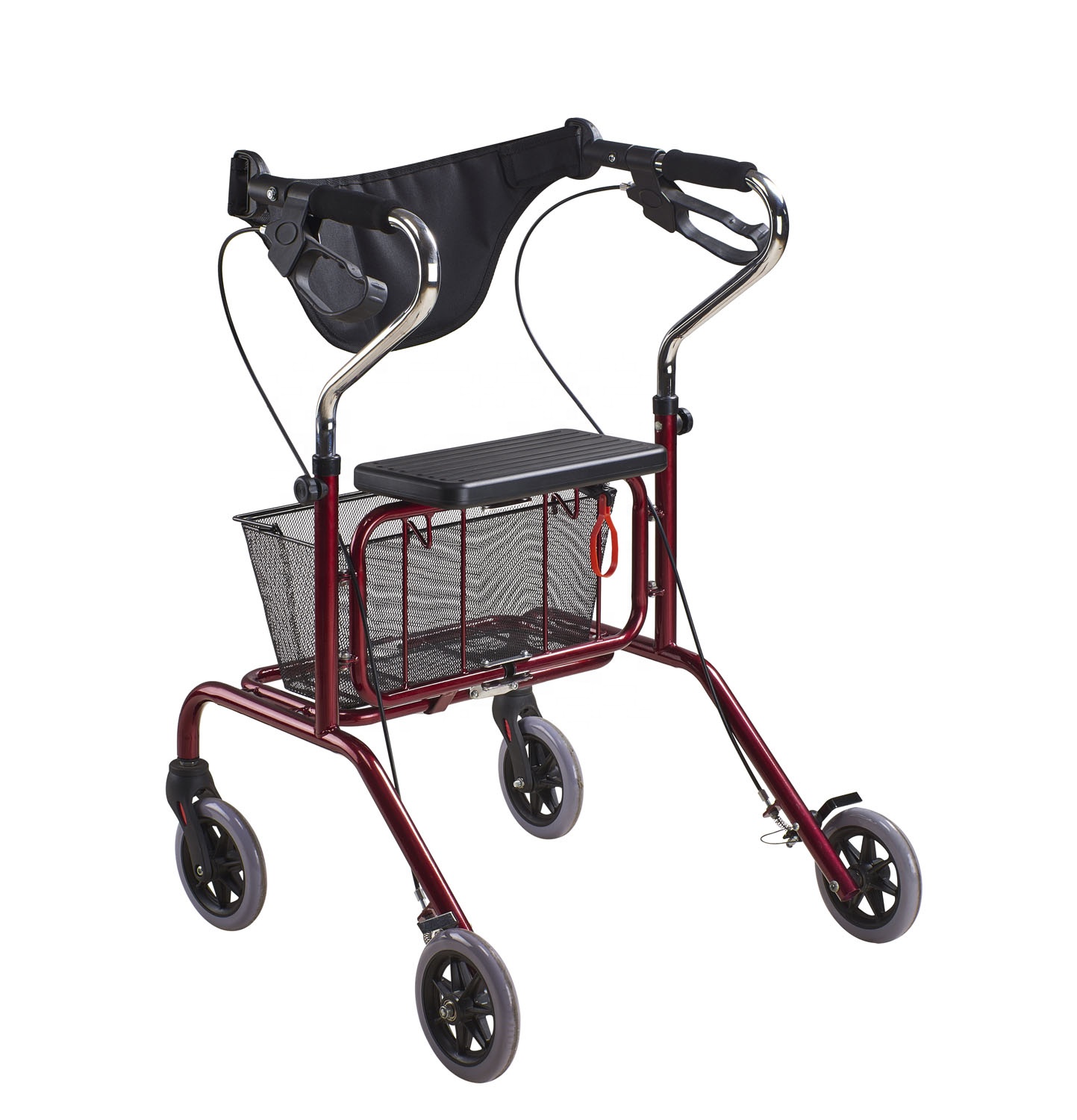 Walker Rollator أربع عجلات مع حقيبة تسوق فئة II 1 سنة مجانية قطع الغيار جهاز التدريب 15-20 يوما المشي المساعدات Alk327