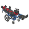 Aluminum alloy brain paralysis wheelchair ALK958LC