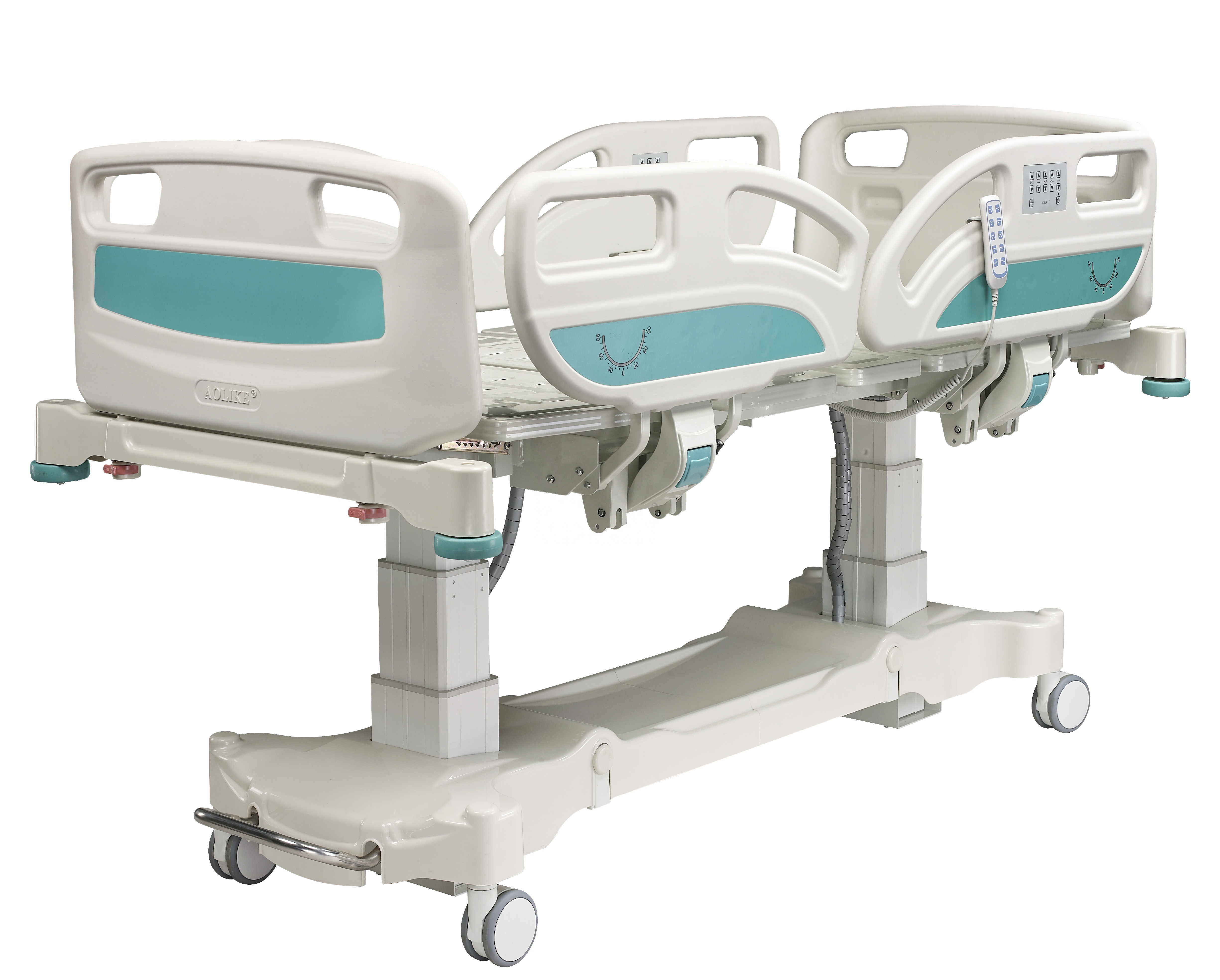 Unused Advanced 5 وظيفة CE ISO الجودة الكهربائية ICU سرير مستشفى معدني للمستشفى استخدام Alk06-BA508EZE 1 سنة icu room