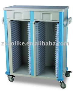 Double-copy medical record cart