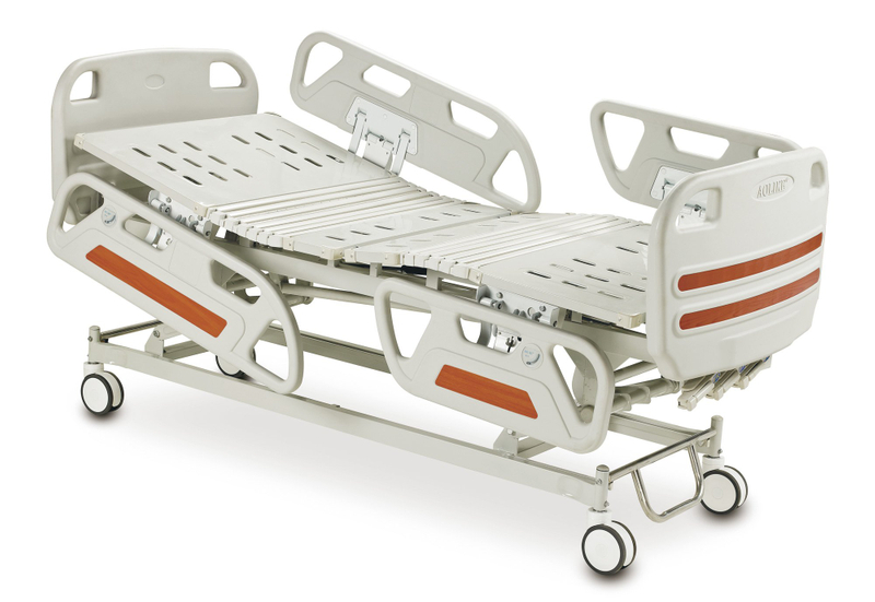 Three Central function ICU bed with brakes ALK06-A329P-B